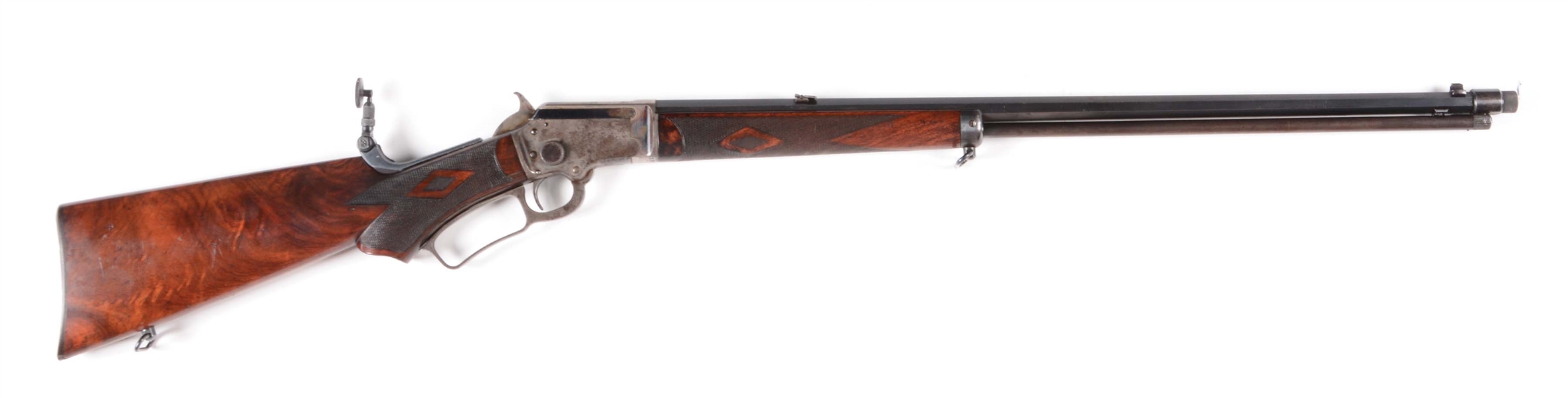 (C) SPECTACULAR DELUXE MARLIN MODEL 1897 LEVER ACTION RIFLE.