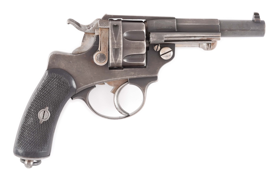 (A) FRENCH CHAMELOT DELVIGNE 1873/74 COMMERCIAL, TRANSITIONAL REVOLVER, SERIAL NUMBER 11. 