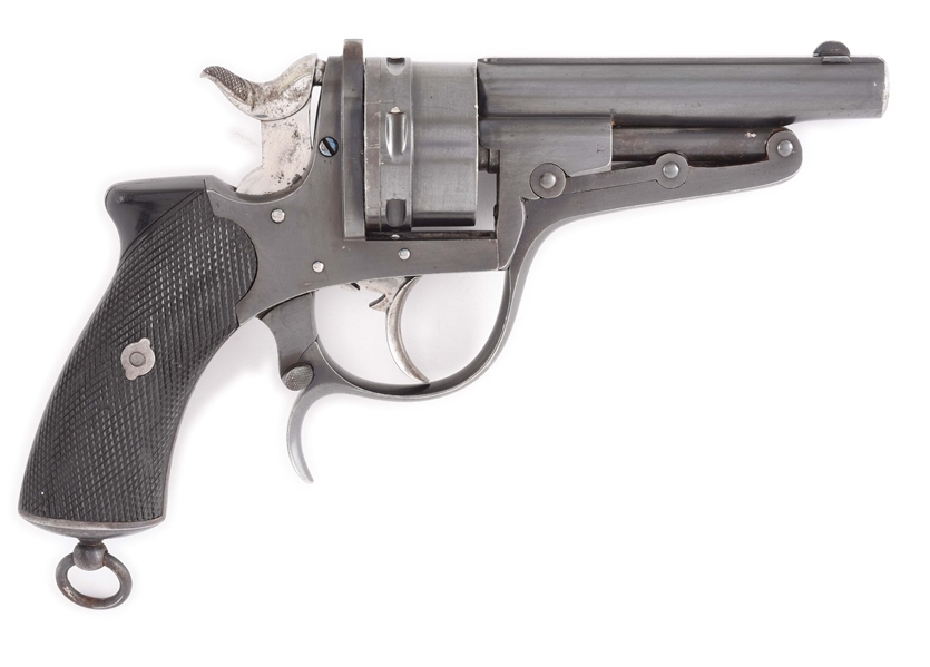 (A) GALAND 1870 DOUBLE ACTION REVOLVER, SOLD BY THE GALAND OFFICE IN PARIS.