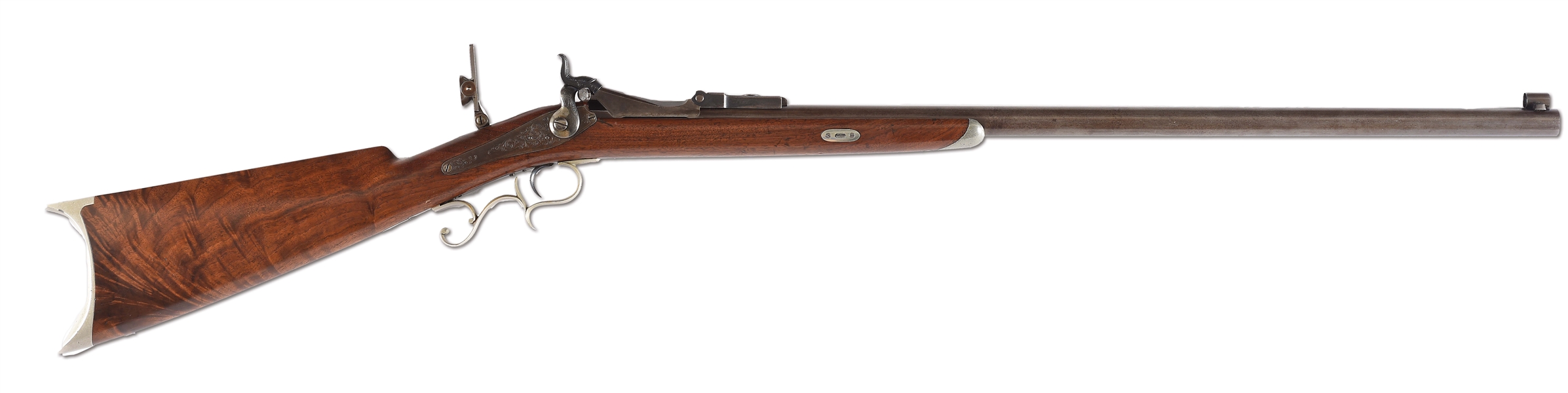 (A) INCREDIBLE ENGRAVED COLT BERDAN TRAPDOOR RIFLE SERIAL NUMBER 1 OF 1 WITH DISPLAY MATERIALS.