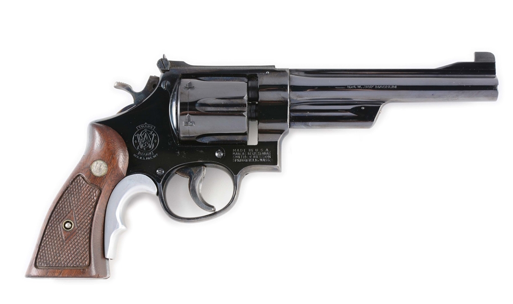 (C) GOLD BOXED SMITH & WESSON PRE-27 DOUBLE ACTION REVOLVER (1956-1957).