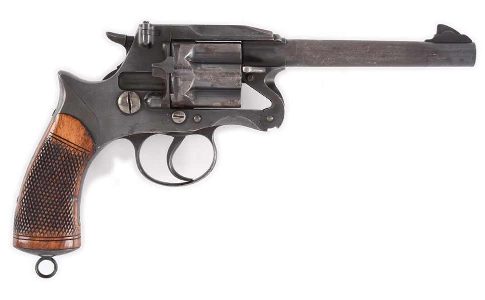 (A) ENFIELD MODEL 1882 DOUBLE ACTION REVOLVER.