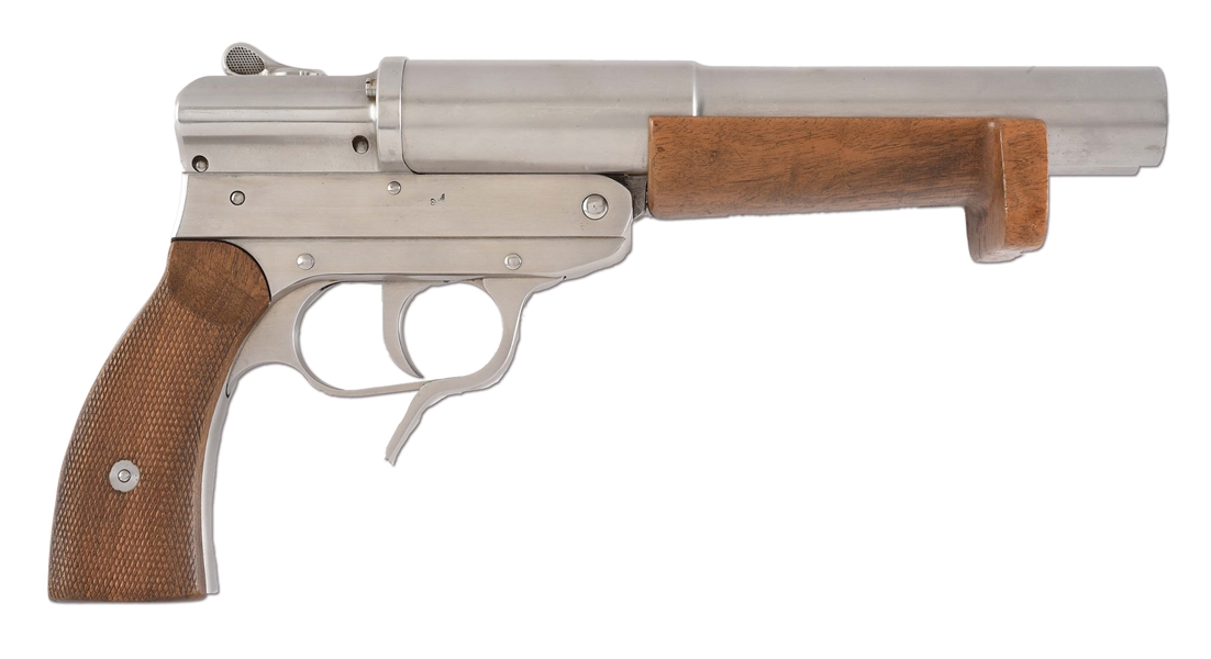 STAINLESS WALTHER DOUBLE BARREL STAR SLD KRIEGSMARINE FLARE PISTOL, 1943.