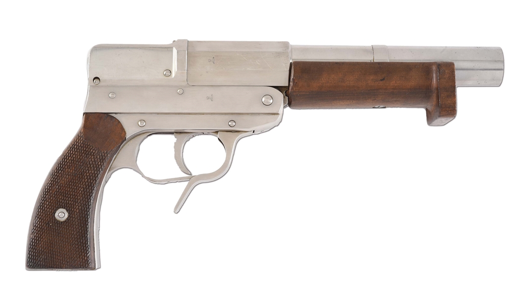 STAINLESS STEEL WALTHER STAR MODEL SL KRIEGSMARINE SINGLE BARREL FLARE PISTOL, 1940.