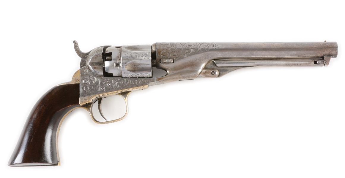 (A) ENGRAVED COLT 1862 POLICE PERCUSSION REVOLVER (1861).