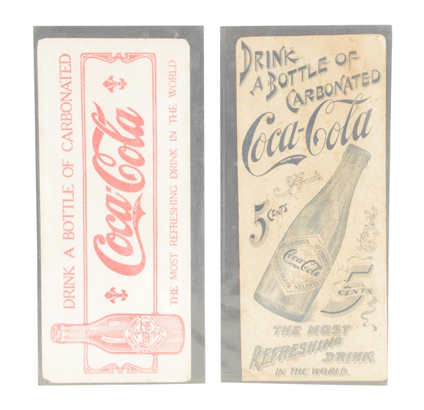LOT OF 4: 1904, 1905, 1913 & 1916 COCA-COLA BLOTTERS. 