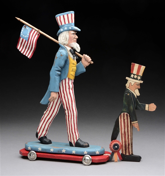 LOT OF 2: CONTEMPORARY UNCLE SAM FIGURES. 