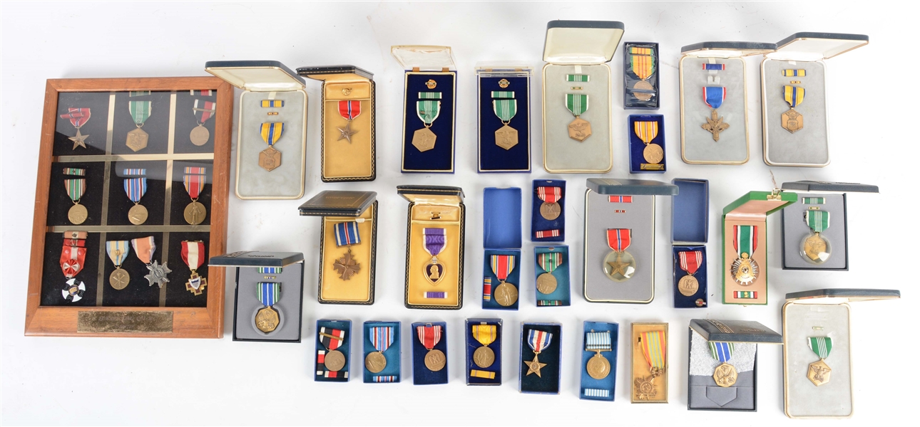 NAMED WWII BRONZE STAR MEDAL GROUP & MISCELLANEOUS US MEDALS.