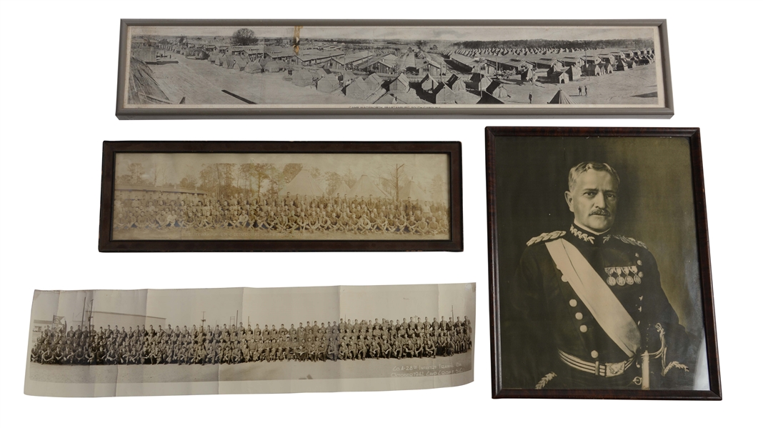 LOT OF 4: ANTIQUE MILITARY PHOTOS.