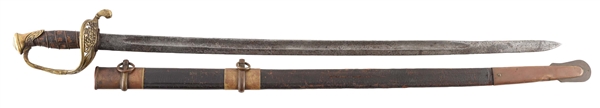 UNMARKED CONFEDERATE CIVIL WAR STAFF OFFICERS SWORD ATTRIBUTED TO BOYLE & GAMBLE.