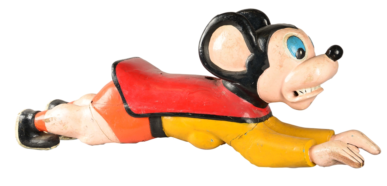 WOODEN MIGHTY MOUSE CAROUSEL CHARACTER.