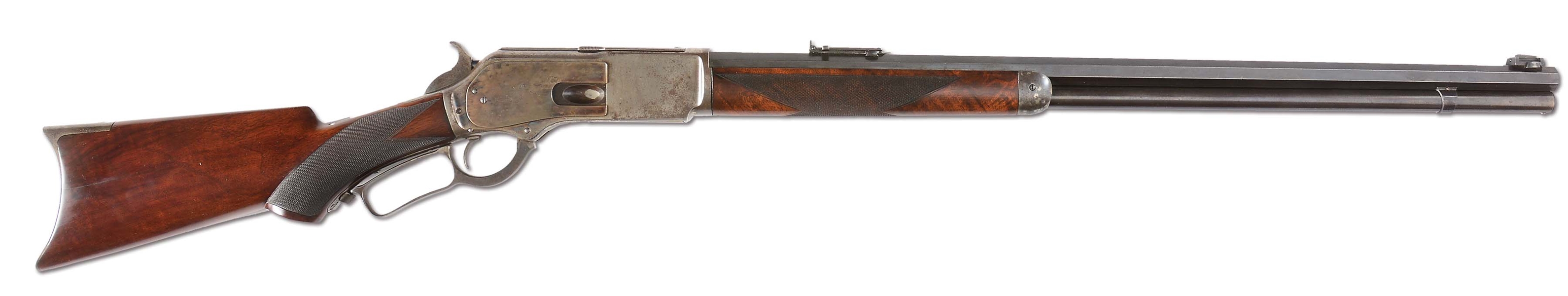 (A) WINCHESTER MODEL 1876 DELUXE LEVER ACTION SPORTING RIFLE (1883).