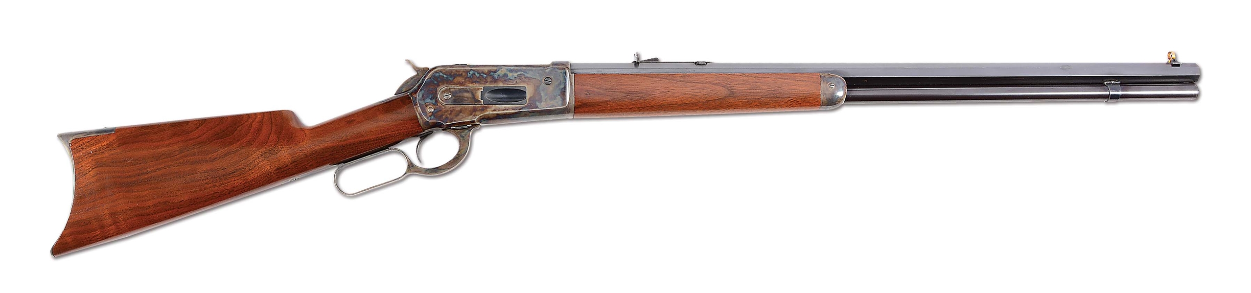 (A) PRIME WINCHESTER 1886 LEVER ACTION RIFLE WITH FACTORY LETTER.