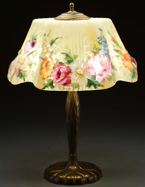 PAIRPOINT PUFFY ROSE LAMP. 