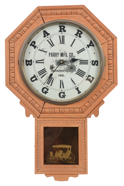PARRY MFG. CO. WALL CLOCK.