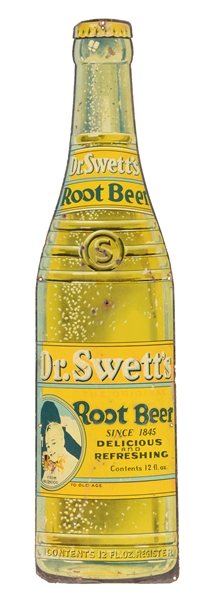 DR. SWETTS ROOT BEER TIN SIGN.