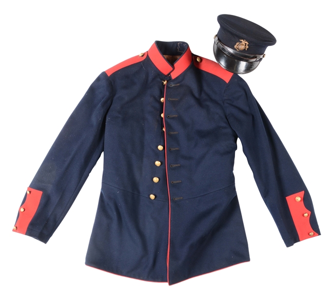 USMC PATTERN 1904 ENLISTED SPECIAL FULL DRESS COAT & HAT.