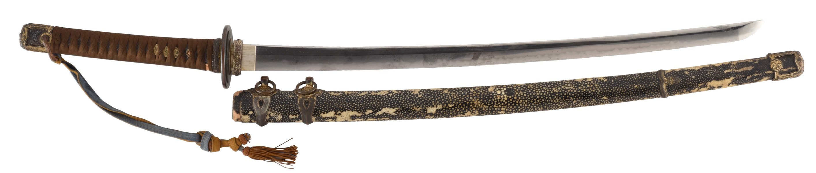 HISTORIC JAPANESE WWII NAVAL OFFICERS SWORD, GIVEN BY ADMIRAL WILLIAM HALSEY TO THE WIDOW OF ADMIRAL JOHN SIDNEY MCCAIN, SEPTEMBER 18, 1945.