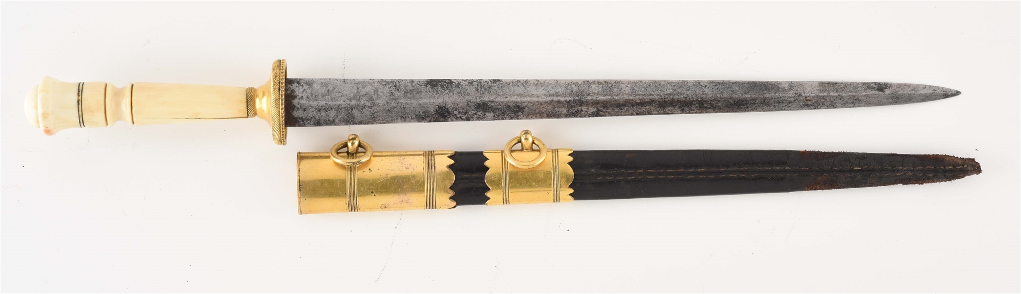 FINE ENGLISH NAVAL DIRK BY SALTER CUTLERS OF LONDON.