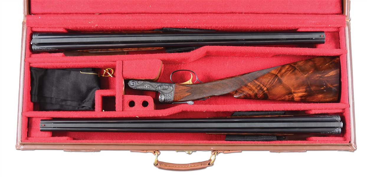 (M) C S M C MODEL 21 WINCHESTER GRADE 6 TWO BARREL SET (28 AND .410) WITH CASE.