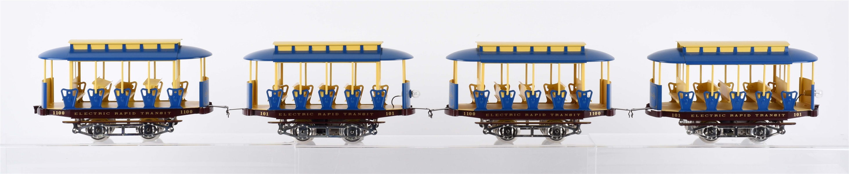 LOT OF 2: LIONEL CELEBRATION SERIES OUTFIT NO. 13113 TROLLEY SET. 
