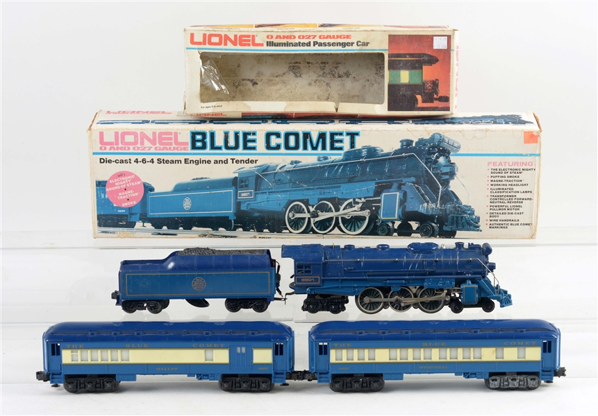 LOT OF 4: LIONEL BLUE COMET TRAINS.