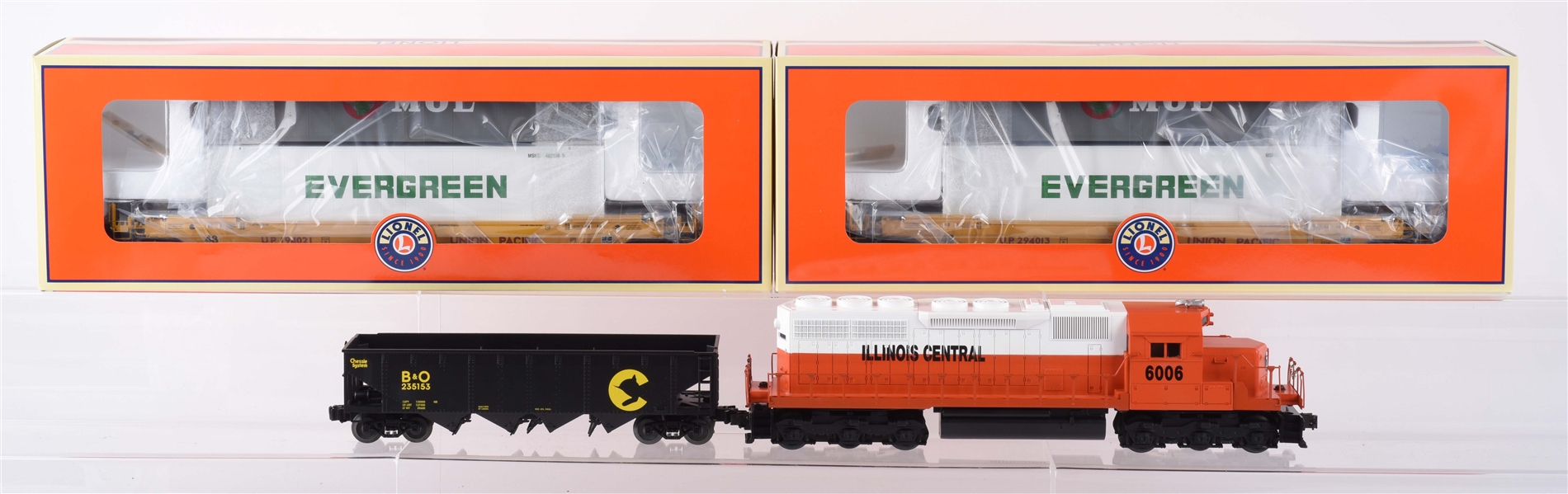 LOT OF 3: LIONEL TRAINS IN ORIGINAL BOXES. 