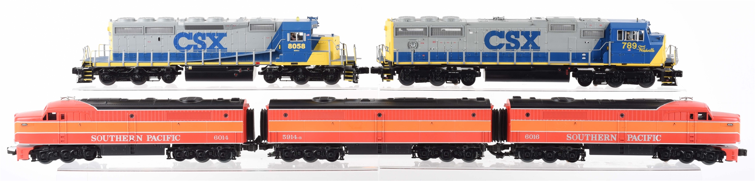 LOT OF 5: LIONEL SOUTHERN PACIFIC DIESEL LOCOMOTIVES. 