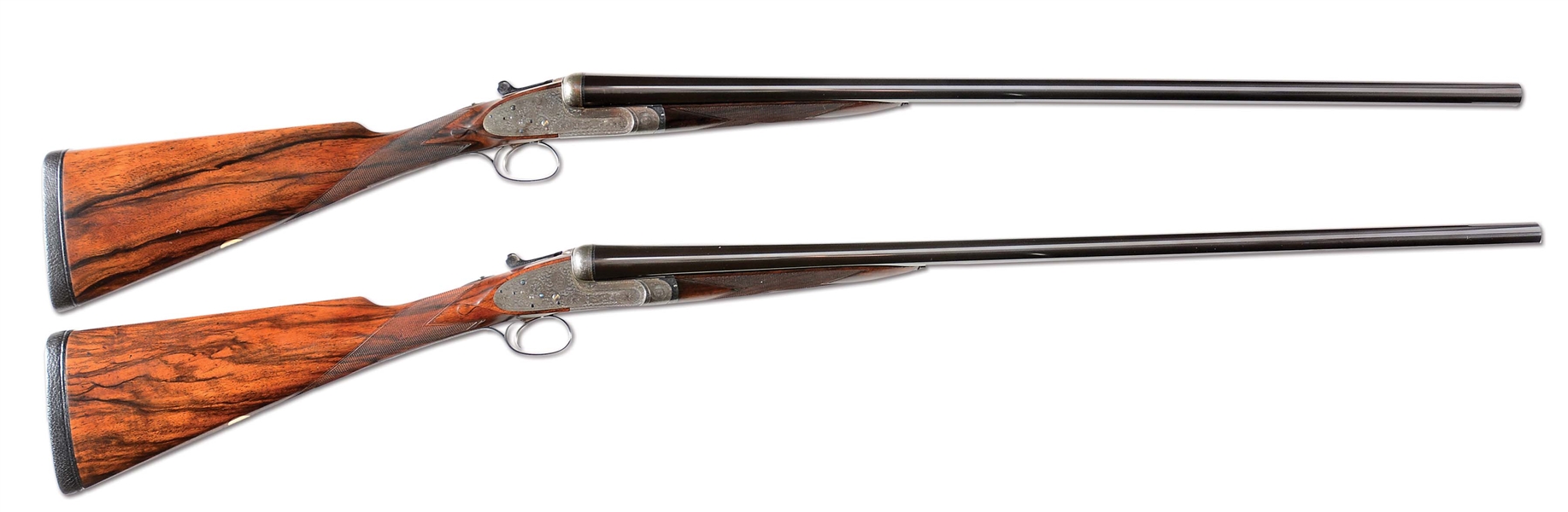 (C) FINE PAIR OF BOSS & CO. SIDELOCK EJECTOR SINGLE TRIGGER GAME SHOTGUNS WITH ORIGINAL CASE. 