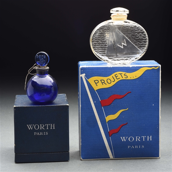 TWO LALIQUE / WORTH PERFUMES. 