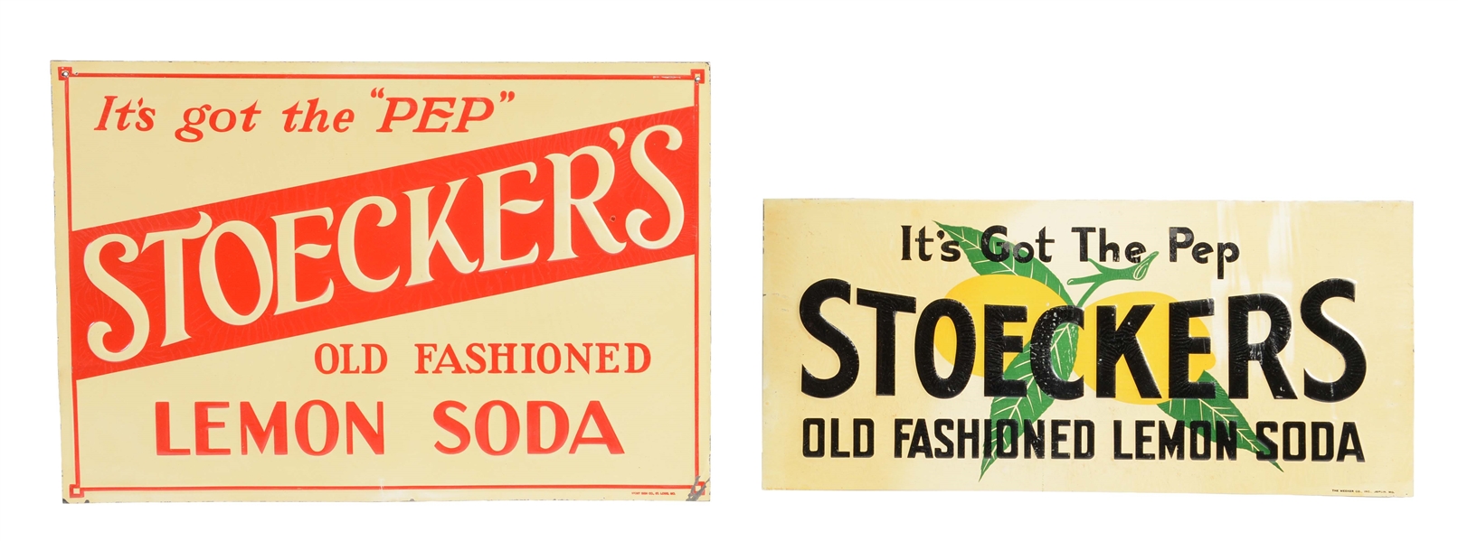 LOT OF 4: SODA ADVERTISING TIN SIGNS.