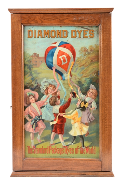 DIAMOND DYES ADVERTISING DISPLAY CABINET.