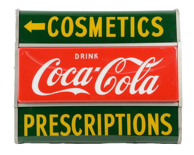COCA-COLA DOUBLE SIDED LIGHT UP ADVERTISING SIGN.