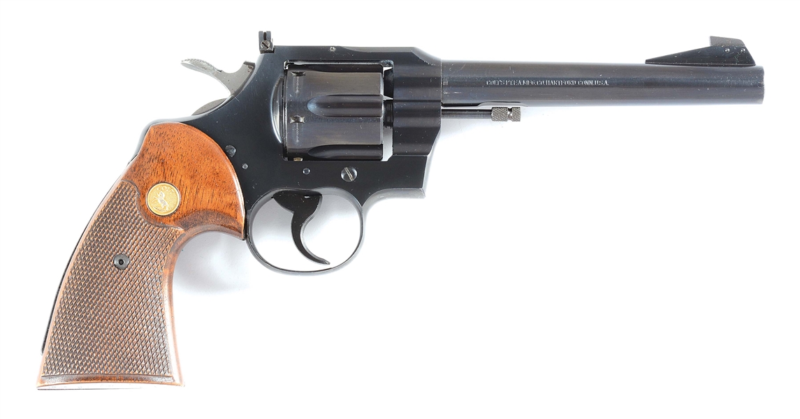 (C) COLT OFFICERS MODEL MATCH .22 DOUBLE ACTION REVOLVER (1958).