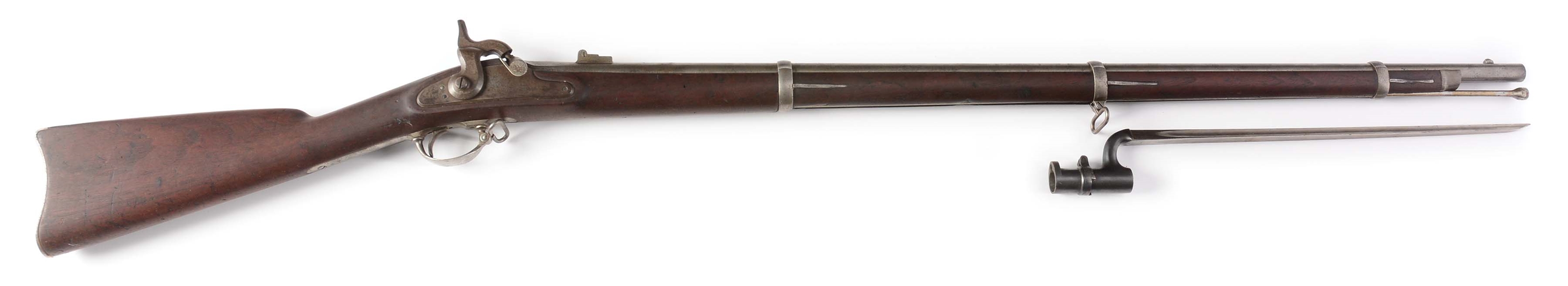 (A) US SPRINGFIELD MODEL 1863 PERCUSSION RIFLE.