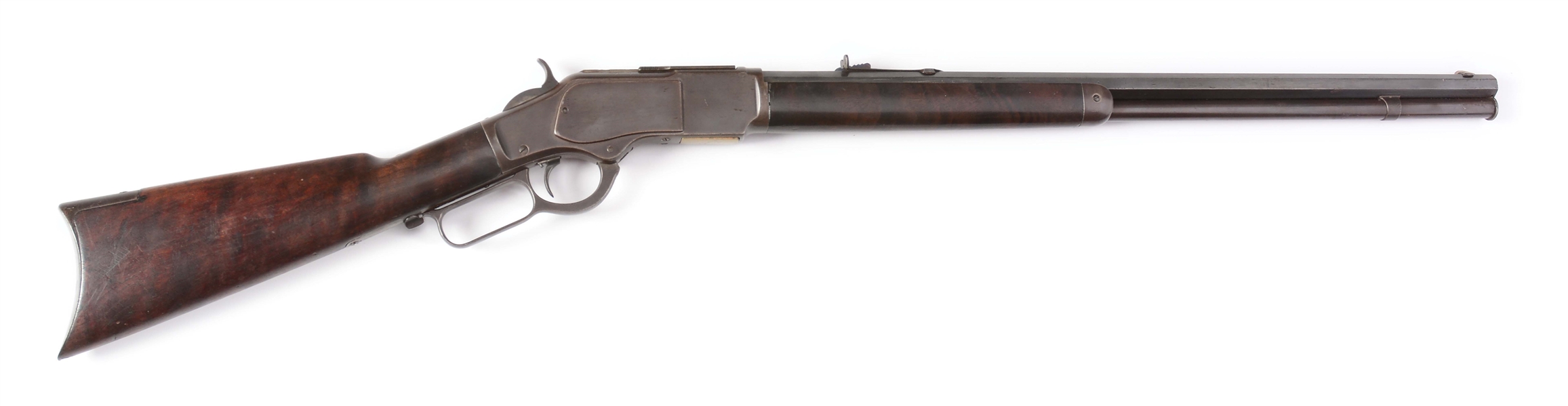 (A) WINCHESTER SMALL BORE 1873 LEVER ACTION RIFLE .22 SHORT (1887).