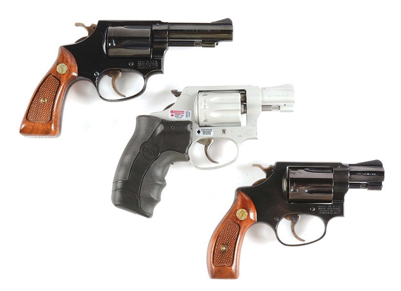 (M) LOT OF 3: SMITH & WESSON DOUBLE ACTION REVOLVERS. 