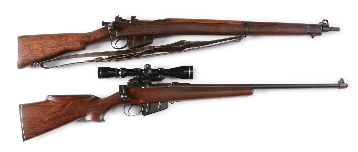 (C) LOT OF 2: ENFIELD BOLT ACTION RIFLES.