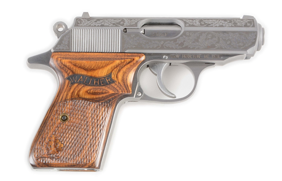 (M) ENGRAVED WALTHER PPK/S SEMI-AUTOMATIC PISTOL.