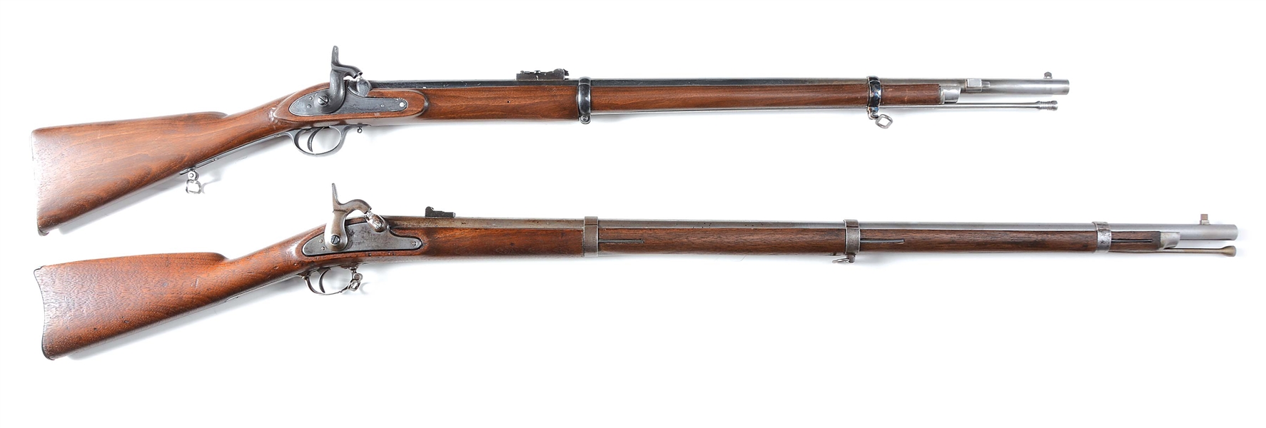 (A) LOT OF 2: BRITISH 1853 ENFIELD MUSKET & 1861 PROVIDENCE MUSKET.