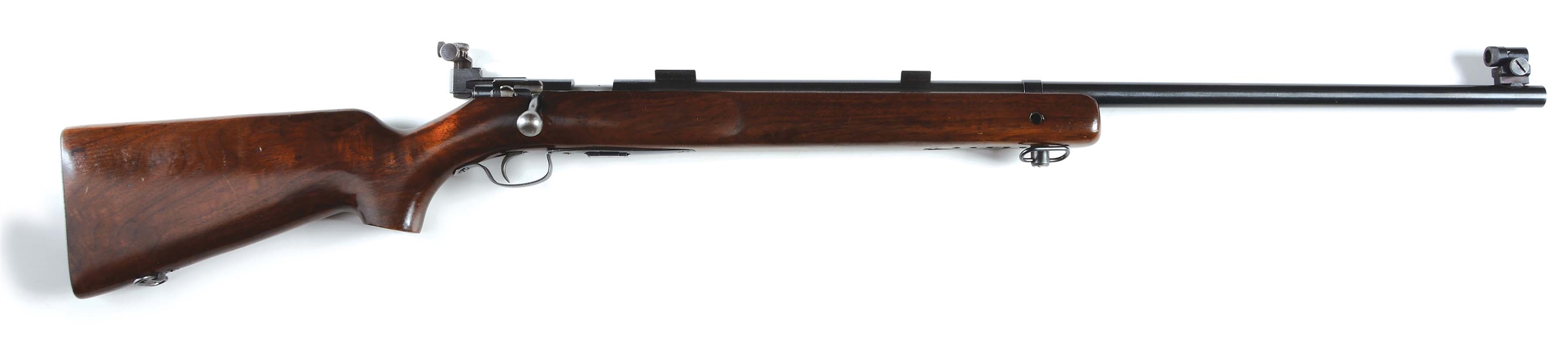 (C) WINCHESTER MODEL 75 BOLT ACTION RIFLE WITH SCOPE.
