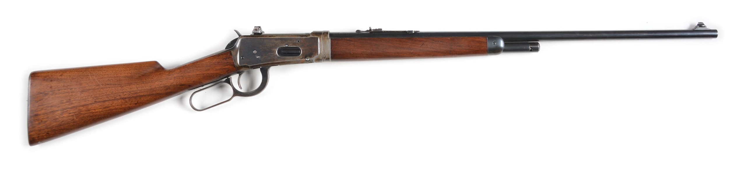 (C) WINCHESTER MODEL 55 LEVER ACTION RIFLE (1929).