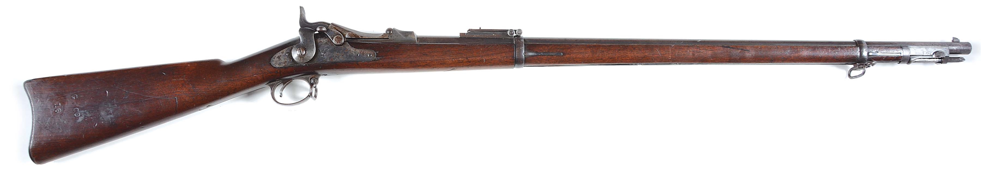 (A) U.S. SPRINGFIELD MODEL 1888 TRAPDOOR SINGLE-SHOT RIFLE.