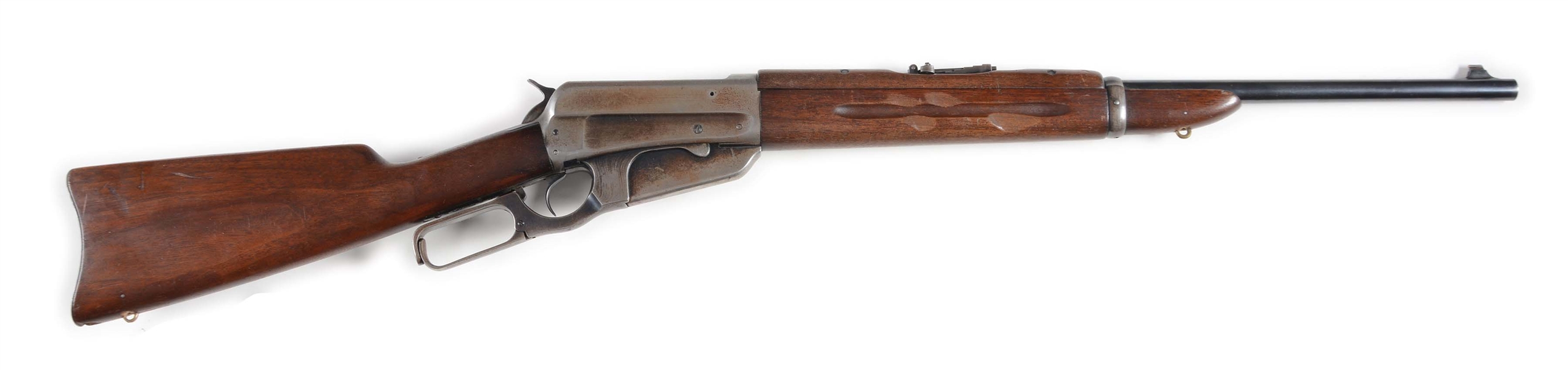 (C) WINCHESTER 1895 LEVER ACTION SADDLE RING CARBINE (1921).