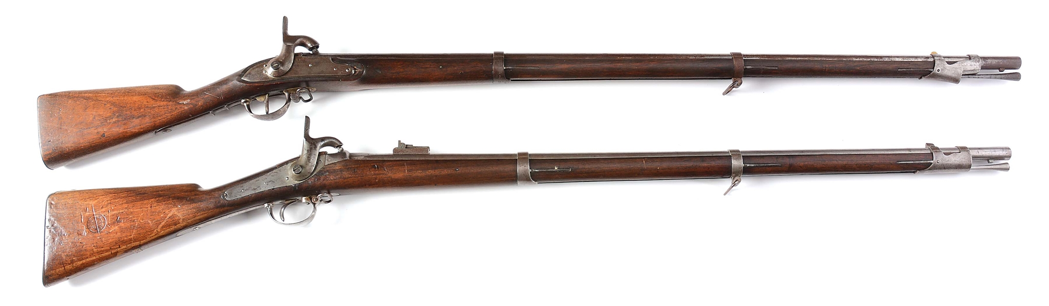 (A) LOT OF 2: CONTINENTAL PERCUSSION MUSKETS.