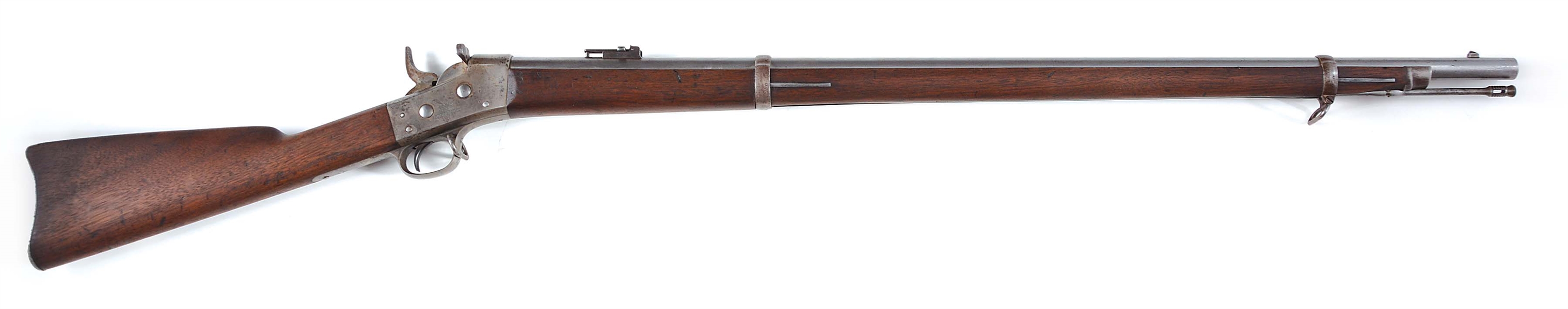 (A) US SPRINGFIELD MODEL 1871 ROLLING BLOCK MILITARY RIFLE.