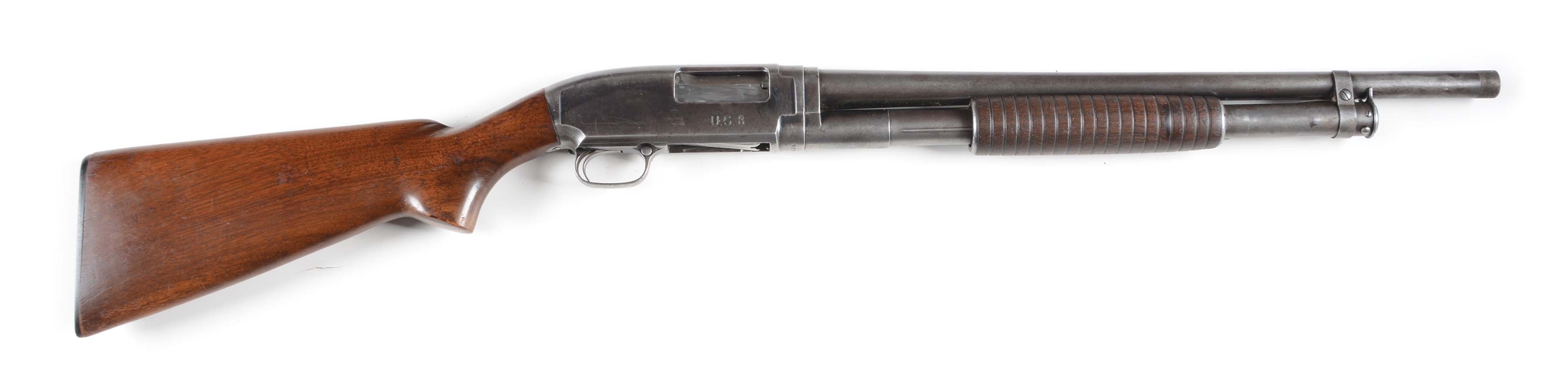 (C) US WINCHESTER MODEL 12 PUMP ACTION RIOT GUN (1945).