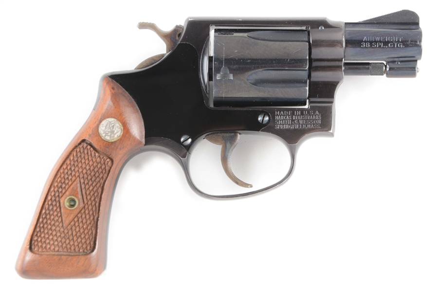 (C) SUNBURST BOXED SMITH & WESSON AIRWEIGHT CHIEFS SPECIAL REVOLVER.