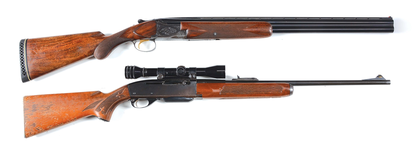 (C) LOT OF 2: BROWNING SUPERPOSED & REMINGTON MODEL 742 SEMI-AUTOMATIC RIFLE.