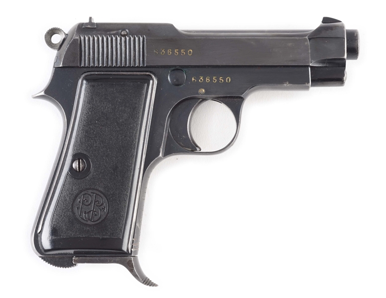 (C) PRE-WWII BERETTA 1934 SEMI-AUTOMATIC PISTOL WITH CAPTURE PAPERS.